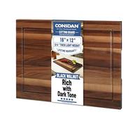 CONSDAN Wood Cutting Board for Kitchen, 16 x 12, USA Grown Solid Black Walnut Hardwood, Edge Grain, Chopping Board, Butcher Block with Juice Groove, Prefinished with Food-Safe Oil, 3/4" Thick