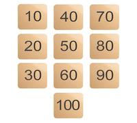 Consecutive 1-60 1-80 1-100 Acrylic Number Plates, Self-Adhesive Numbers Tag 5 X 5 9 X 6 12 X 8 CM, Numbered Label For Office/Storage/Organizing(Gold-1-70,L 6 CM W 4 CM)