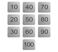 Consecutive 1-60 1-80 1-100 Acrylic Number Plates, Self-Adhesive Numbers Tag 5 X 5 9 X 6 12 X 8 CM, Numbered Label For Office/Storage/Organizing(Silver-1-90,L 3.5 CM W 3.5 CM)