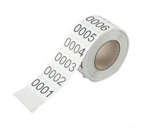 Consecutive inventory number label roll 00011000 for plant tagging, classification, and organized storage solutions