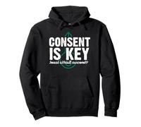 Consent Is Key Sexual Assault Awareness Support Survivors Pullover Hoodie