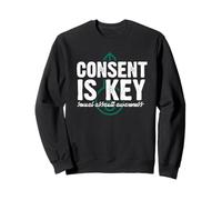 Consent Is Key Sexual Assault Awareness Support Survivors Sweatshirt