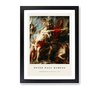 Consequences Of War By Peter Paul Rubens Exhibition Museum Painting Framed Print | A3 Black Framed Wall Art | Ready to Hang | Modern Historical Picture | Living Room Bedroom Lounge Office