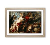Consequences of War by Peter Paul Rubens Framed Print | A2 Oak Framed Wall Art | Ready to Hang | Modern Nature Picture | Living Room Bedroom Lounge Office