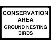 Conservation Area Ground Nesting Birds - safety sign- 3mm Aluminum Dibond for indoor/outdoor usage (300mm x 200mm) 7m Viewing Distance.