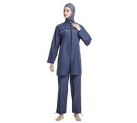 Conservative Plus Size Swimwear - Three-Piece Conservative Muslim Swimsuit, Full-Coverage Islamic Burkini Swimsuit, Long-Sleeve Swimsuit