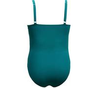 Conservative Plus Size Women's 1 Piece Swimsuit Tummy Control Slimming Solid Color Swimwear High Cut Bikinis for Women Mint Green 5XL