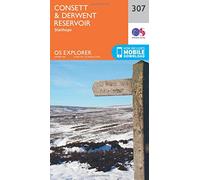 Explorer 307 Consett & Derwent Reservoir Map With Digital Version - Orange, Orange One Size