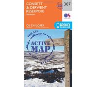 Explorer Active 307 Consett & Derwent Reservoir Map With Digital Version One Size