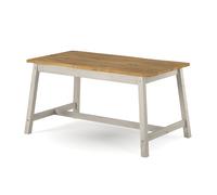 consett wooden rectangular dining table in grey oak