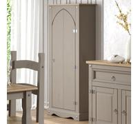 consett wooden wardrobe with 1 door in grey and oak