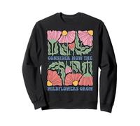 Consider How The Wildflowers Grow Bible Verse Boho Matisse Sweatshirt