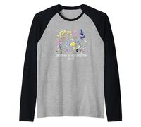 Consider How The Wildflowers Grow Jesus God Christian Women Raglan Baseball Tee