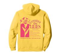 Consider the Lilies Floral Christian Bible Verse Matthew Pullover Hoodie