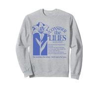 Consider the Lilies Floral Christian Bible Verse Matthew Sweatshirt