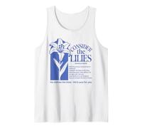 Consider The Lilies Floral Christian Bible Verse Matthew Tank Top