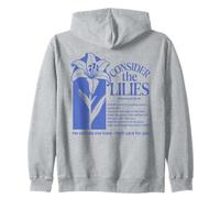 Consider the Lilies Floral Christian Bible Verse Matthew Zip Hoodie