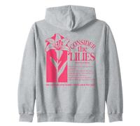 Consider the Lilies Floral Christian Bible Verse Matthew Zip Hoodie