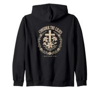 Consider The Lilies Matthew 6:28 Christian Faith Zip Hoodie