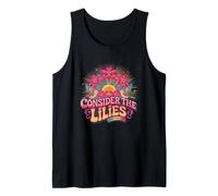 Consider The Lilies Matthew 6:28 Sunburst Tank Top