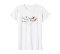 Consider The Wildflowers Luke 12:27 Christian Women Bible T-Shirt