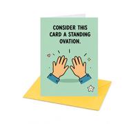 Consider This Card a Standing Ovation Well Done Open Card