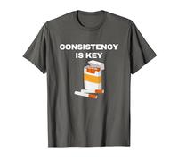 Consistency is Key - Funny Cigarettes T-Shirt, Men, Asphalt Grey, 4X-Large