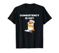 Consistency is Key - Funny Cigarettes T-Shirt, Men, Black, Medium