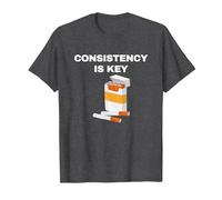 Consistency is Key - Funny Cigarettes T-Shirt, Men, Dark Heather Grey, Small