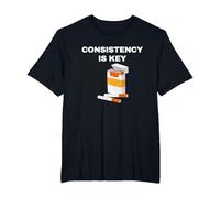 Consistency is Key - Funny Cigarettes T-Shirt, Men's Big and Tall, Black, 3X Tall