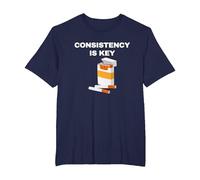 Consistency is Key - Funny Cigarettes T-Shirt, Men's Big and Tall, Navy Blue, 2X Tall
