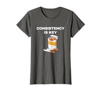 Consistency is Key - Funny Cigarettes T-Shirt, Women, Asphalt Grey, X-Small