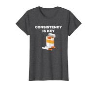 Consistency is Key - Funny Cigarettes T-Shirt, Women, Dark Heather Grey, Medium