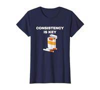 Consistency is Key - Funny Cigarettes T-Shirt, Women, Navy Blue, Small