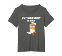 Consistency is Key - Funny Cigarettes T-Shirt, Women's Plus, Asphalt Grey, 2X