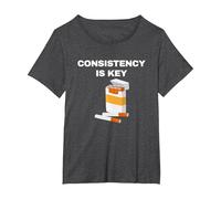 Consistency is Key - Funny Cigarettes T-Shirt, Women's Plus, Dark Heather Grey, 6X