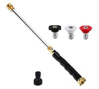 Consistent Performance Hose Nozzle with 3 Spray Options Fan Straight and Jet for Repeatable Cleaning Outcomes Environments (Black)