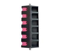 Conskyee Fishing Rod Holders, Wall Mount Fishing Pole Storage Rack, Vertical Fishing Rod Holder for Garage, Compact Fishing Pole Organizer with Soft Foam Grip Pads Holds up to 6 Rods (Red)