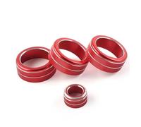 Console AC Climate Control Knob Ring Cover For Civic 11th 2022- For CR-V CRV 2023 2024 Air conditioning knob(RED)