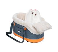 Console Car Seat - Plush Car Seat Armrest, Modern Dog Car Seat Cushion | 42x23x23cm Small Dogs Pet Car Booster Seat with Straps, Space-Saving Dog Console Car Seat Cover for Small Puppies and Kittens