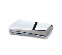 Console Carbon Fiber Skin Cover Sticker For PS5 Pro Console Host Center Sticker Strip Decals Game Console Accessories (Carbon Fiber Silver)