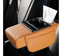 Console Cover Mat with Armrest Box Organizer Built for Structural Stability and Functional Storage in Vehicle Interiors (Orangestyle C)
