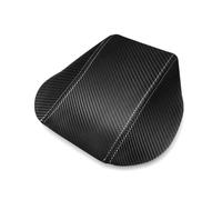 Console Cover Soft Carbon Texture Leather Armrest Cover For Civic 9th Sedan 2012-2015 Center Armrest Box Pad Skin Cover Sticker Trim(White line)
