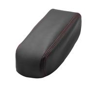 Console Cover Soft Leather Armrest Cover For Mazda 6 2006-2015 Car-styling Center Control Armrest Box Skin Cover Sticker Trim(Black with red)