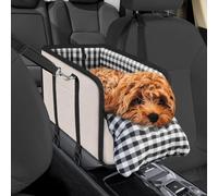 Console Dog Car Seat for Benz S-class Sedan W221 W222 W223 | Console & Seat Mount, Integrated Soft Cushion, Padded Inner Walls, Fits Small Dogs & Cats, Breathable Fabric