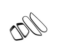 Console Panel Trim For Fiesta 2009-2013 Car Door Handle Panel Frame Cover Decoration Sticker 4Pcs ABS Trim Interior Accessories Console Decoration Sticker(Black)