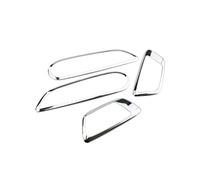 Console Panel Trim For Fiesta 2009-2013 Car Door Handle Panel Frame Cover Decoration Sticker 4Pcs ABS Trim Interior Accessories Console Decoration Sticker(Silver)