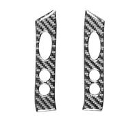 Console Panel Trim For Mini For Cooper Hatch One R50 R53 2002-2004 Carbon Fiber Steering Wheel Button Sticker Car Interior Panel Cover Decal Accessorie Car Center Console Trim(B Carbon Fiber)