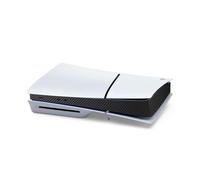 Console Side Protective Film Sticker for PS5 Slim, Skin Sticker Decal Cover for Playstation 5 Slim, Wrap Cover Vinyl Sticker Host Center Decals for PS5 Slim Game Console (Carbon Fiber, Black)