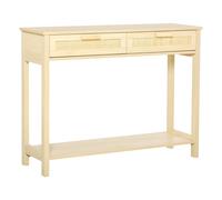 Console Sofa Table Hallway Side Desk with Storage Shelf Drawer for Entryway Living Room Bedroom Natural